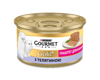 Корм для кошенят Gourmet Gold з телятиною паштет 85г