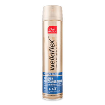 Лак для волосся Wellaflex «Об'єм і відновлення» 250мл