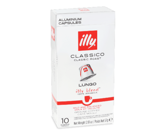 Кава мелена Illy Classico Lungo в капсулах 10 шт., 57г