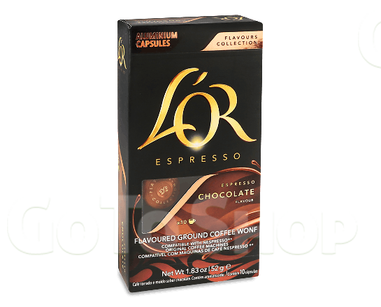 Кава мелена L&#039;OR Espresso Chocolate в капсулах 10 шт., 52г