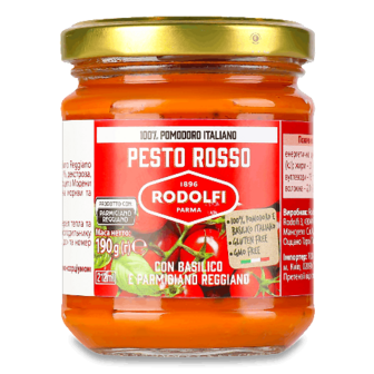 Соус Rodolfi Mansueto песто томати-базилік 190г