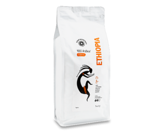 Кава зернова Ефіопія натуральна смажена, 1кг