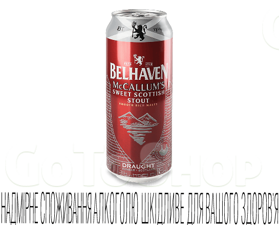 Пиво Belhaven McCallum&#039;s Stout темне з/б, 0,44л