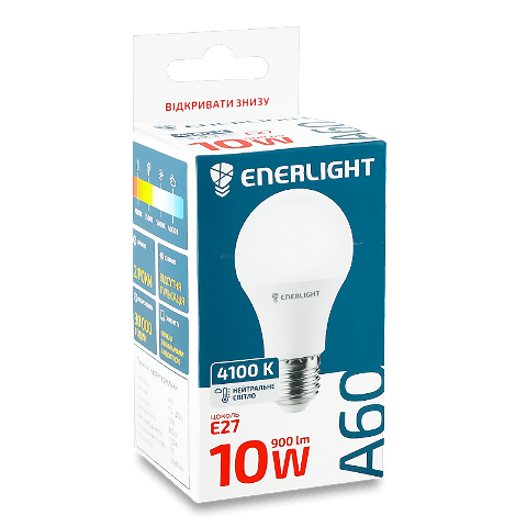 Лампа світлодіодна Enerlight A60 10 Вт 4100K E27 шт