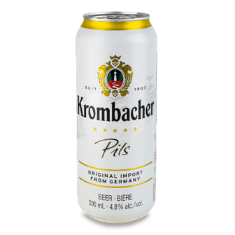 Пиво Krombacher Pils світле з/б 0,5л