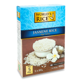 Рис World's rice «Жасмин» 5*80г