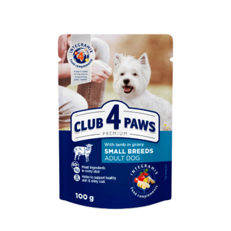 Корм Club 4 Paws для собак малих порід з ягням в соусі 100г