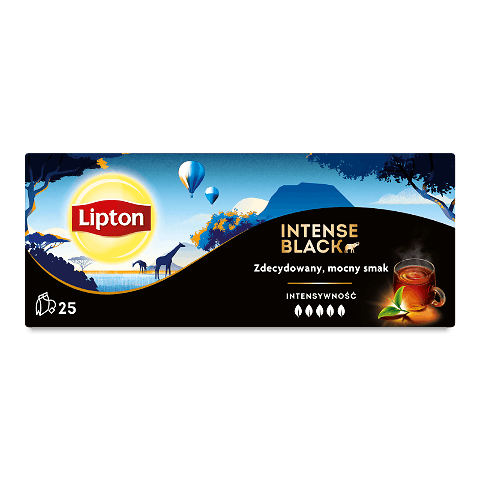 Чай чорний Lipton Intense Black 25*2,3г