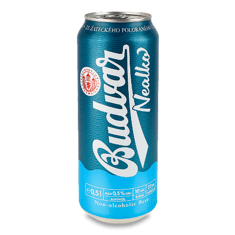 Пиво Budweiser Budvar Nealko світле безалкогольне з/б 0,5л