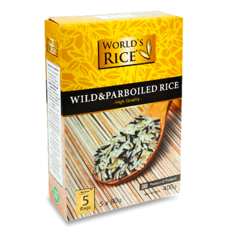 Рис World's rice дикий + парбоілд 5*80г