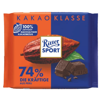 Шоколад чорний Ritter Sport «Перу» 74% 100г