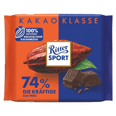 Шоколад чорний Ritter Sport «Перу» 74% 100г
