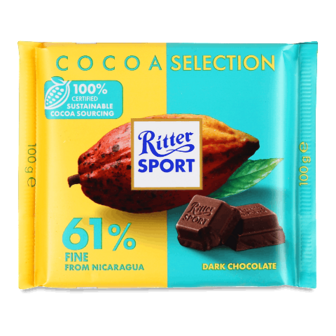 Шоколад чорний Ritter Sport 61%, Нікарагуа 100г