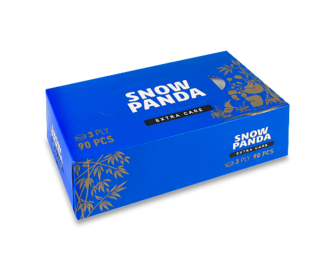 Серветки «Сніжна панда» Extra Care 3-шарові в коробці, 90шт