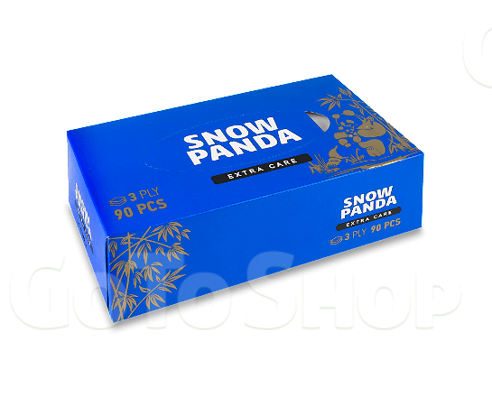Серветки «Сніжна панда» Extra Care 3-шарові в коробці, 90шт