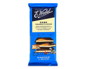 Шоколад чорний E.Wedel зі смаком тірамісу, 100г