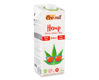 Напій Ecomil з конопель без цукру органічний, 1л
