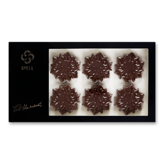 Цукерки Spell Карамельні сніжинки шоколадні 50г