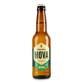 Пиво Mova IPA світле нефільтроване 0,33л
