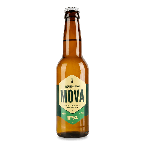 Пиво Mova IPA світле нефільтроване 0,33л