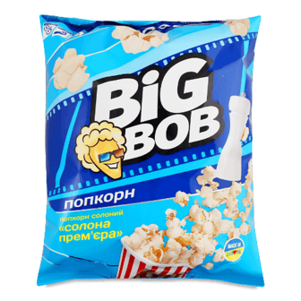 Попкорн Big Bob Солона прем'єра солоний 80г