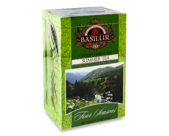 Чай зелений Basilur Four Seasons з суницею, 25*1,5г
