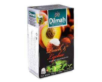 Чай чорний Dilmah Peach&Lychee, 20*1,5г/уп