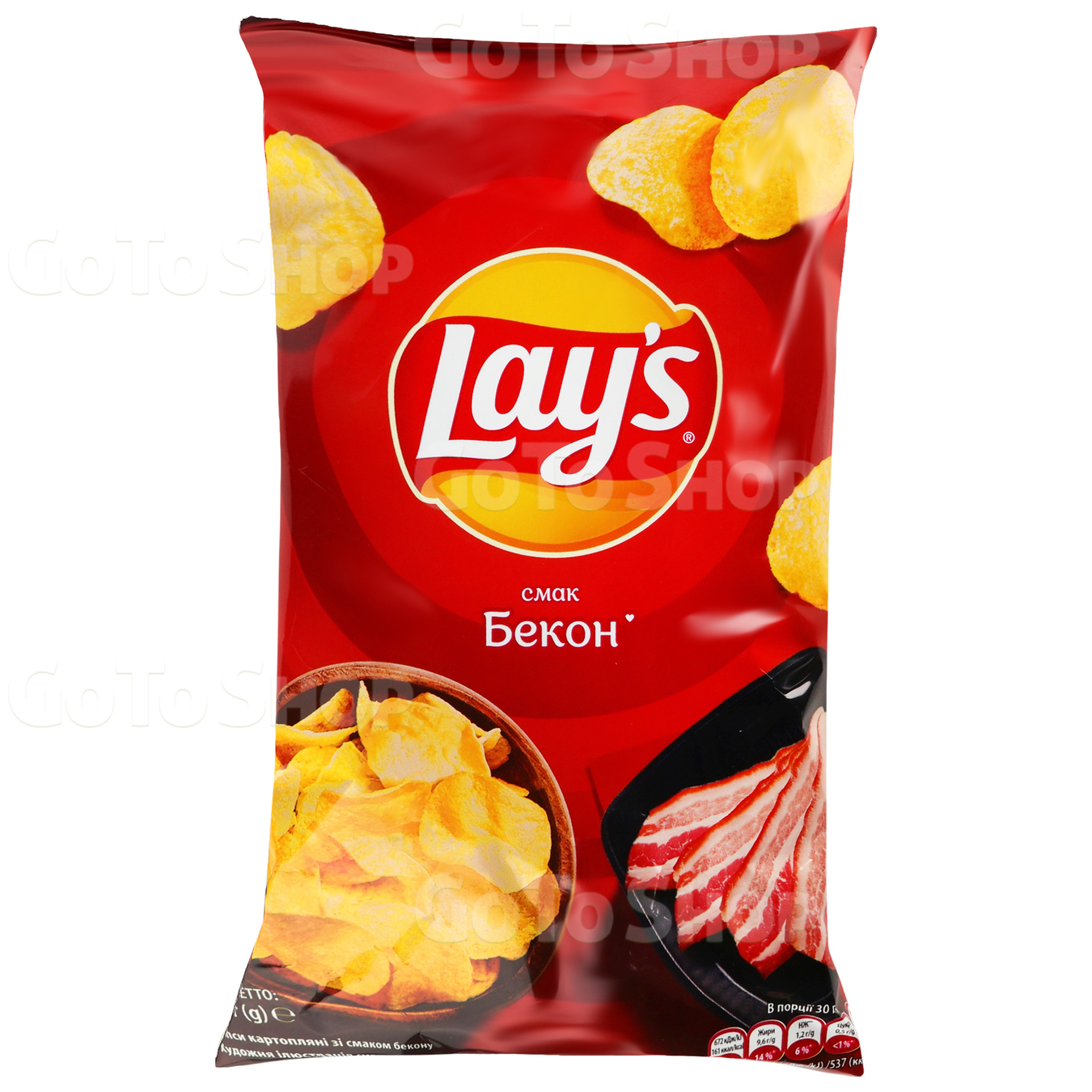 Чіпси картопляні Lay&#039;s смак бекону 120г