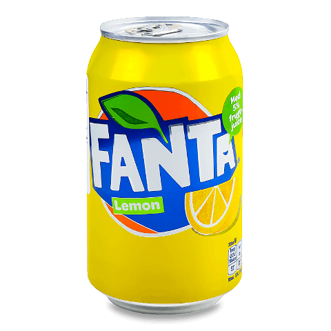 Напій Fanta зі смаком лимону газований з/б 0,33л