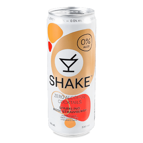 Напій соковмісний Shake SparklingStrawberry сильногазований з/б 330мл