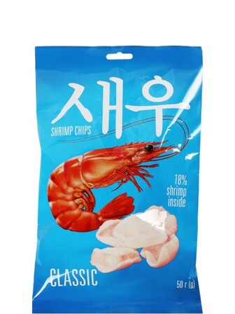 Креветочні чипси класичні, Shrips, 50г