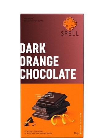 Темний апельсиновий шоколад, Spell, 70г