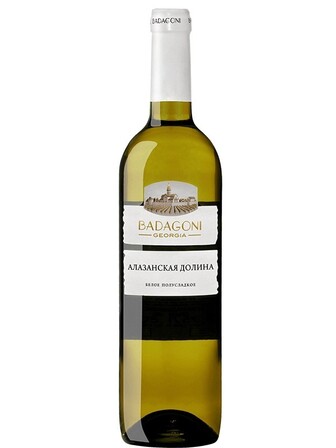 Вино Алазанська Долина, Бадагони / Alazani Valley, Badagoni, біле напівсолодке 0.75л