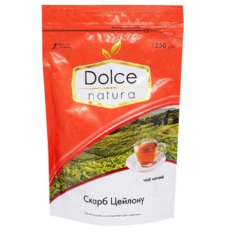 Чай чорний Dolce Natura Скарб Цейлону цейлонський байховий 250г
