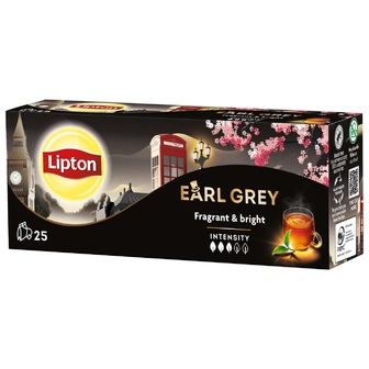 Чай чорний Lipton Earl Grey ароматизований бергамотом 25шт