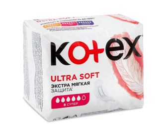 Прокладки гігієнічні Kotex Ultra Super, 8шт/уп