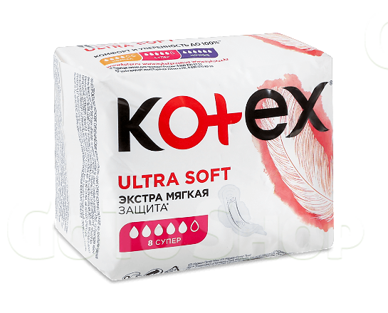 Прокладки гігієнічні Kotex Ultra Super, 8шт/уп
