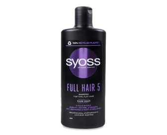 Шампунь Syoss Full Hair 5 для тонкого волосся без об'єму, 440мл