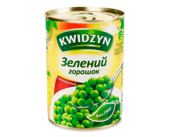 Горошок зелений Kwidzyn консервований, 400г