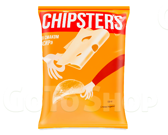 Чипси Flint Chipster&#039;s натуральні зі смаком сиру, 130г