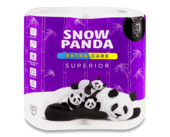 Папір туалетний «Сніжна панда» Extra Care Superior, 4шт