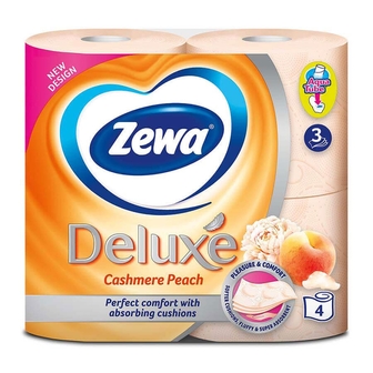 Папір туалетний 4 шт Zewa Deluxe Peach ароматизований тришаровий 