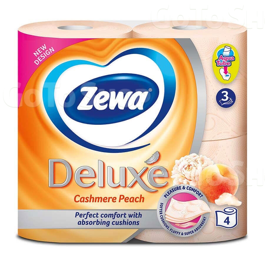 Папір туалетний 4 шт Zewa Deluxe Peach ароматизований тришаровий 