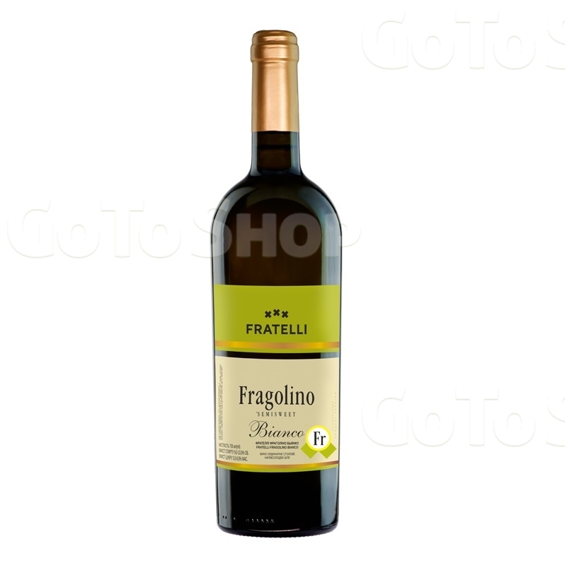 Вино  0,75л FRATELLI FRAGOLINO BIANCO біле напівсолодке 9-13%, Україна 