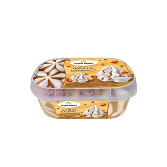 Морозиво 450 г Три Ведмеді Vanilla&Caramel двошарове пласт/лоток 