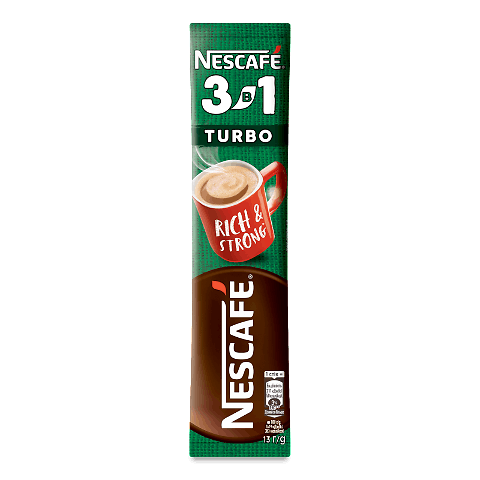 Напій кавовий Nescafe Turbo 3 в 1 розчинний 13г