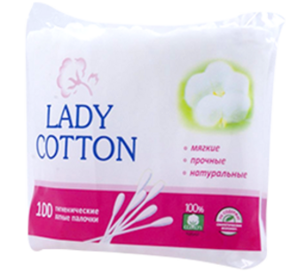 Палички Lady Cotton ватні 100шт пе/уп