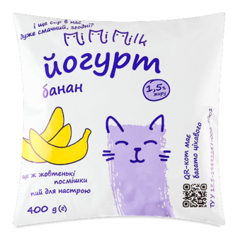 Йогурт МіMіMilk банан 1,5% 400г
