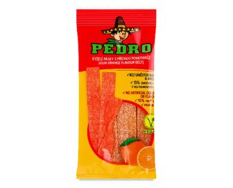 Цукерки Pedro «Ремінці апельсин» жувальні, 80г