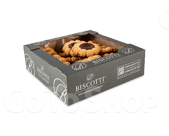 Печиво Biscotti Шарлотка фруктова здобне пісочно-відсадне, 0,45кг